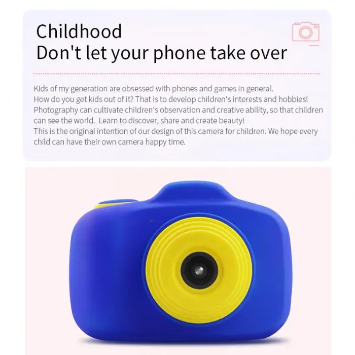 Новинка 2019 года дети противоударный камера с линза для двойной камеры видеокамера для детей игры на открытом воздухе