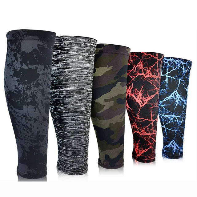 1 PCS Sports Safety Compression Calf Leg Sleeves Football Running Leg Calf Protectors Camouflage Shin Guard Warmers Socks Soccer 3