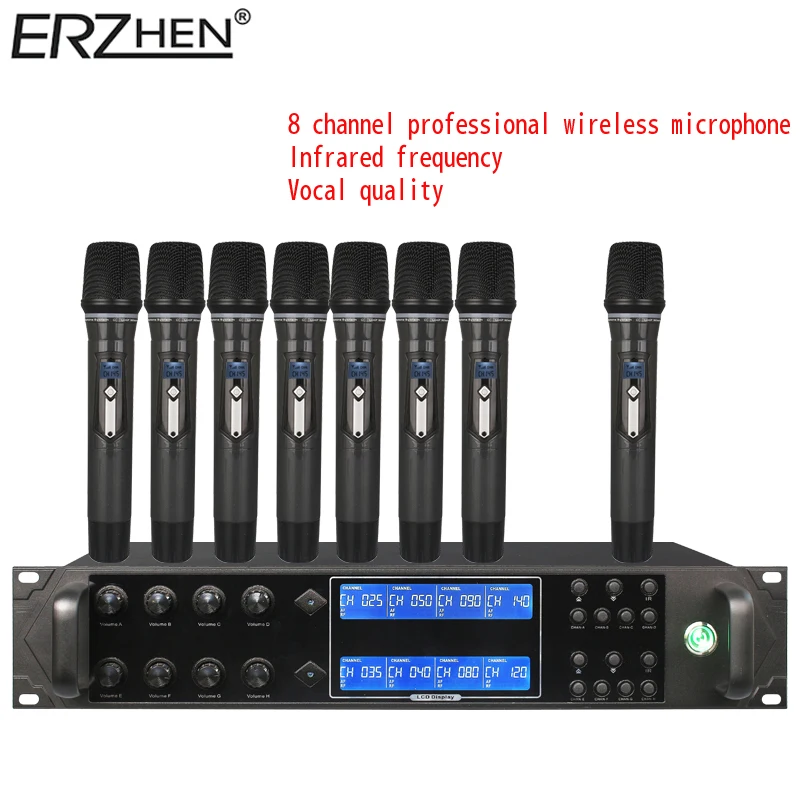 9000GTA 8 Wireless Microphone System 8 Channel Dynamic Studio