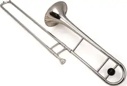 Музыкальные инструменты Tenor Trombone Bb B плоский никелированный желтый латунный корпус с деревянным корпусом и мундштуком