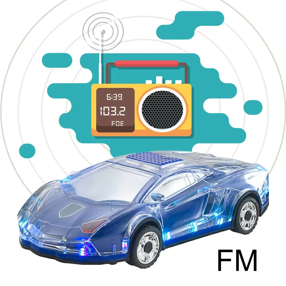 

Mini Car-shaped Speaker Colorful LED Light Flash Car Bluetooth Wireless Speakers TF Card FM Radio Handfree Subwoofer ML63