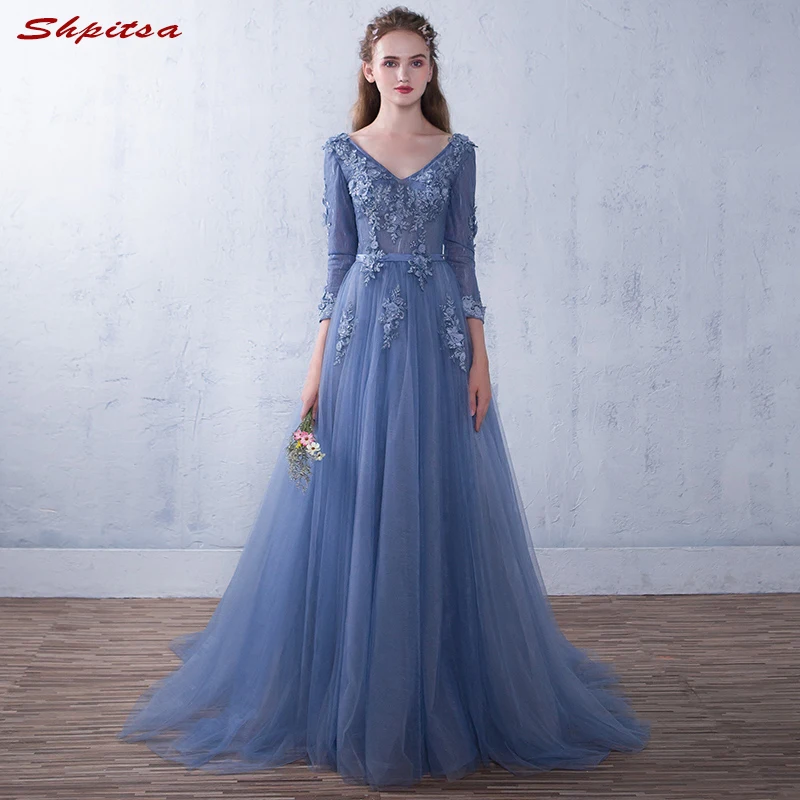 Lange Mouwen Lace Moeder van de Bruid Jurken voor Bruiloften Een Lijn Avond Bruidegom Godmother Jurken Lange Mouwen Lace Moeder van de Bruid Jurken voor Bruiloften Een Lijn Avond Bruidegom Godmother Jurken