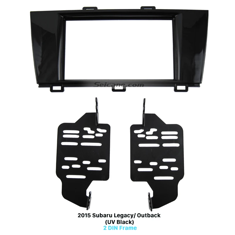 Seicane UV Black Double Din Car Radio Fascia Dash Mount Kit for 2015
