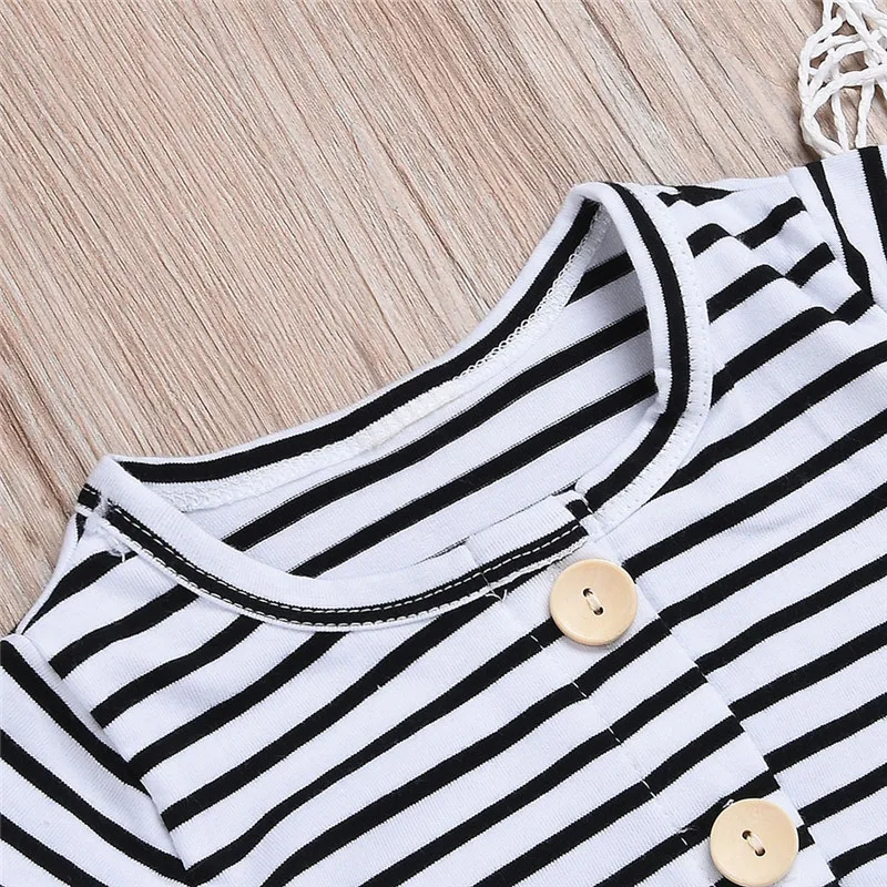 The new fashion cute design Newborn Infant Baby Girl Short Sleeve Striped Romper Jumpsuit Outfits Clothes  (15)
