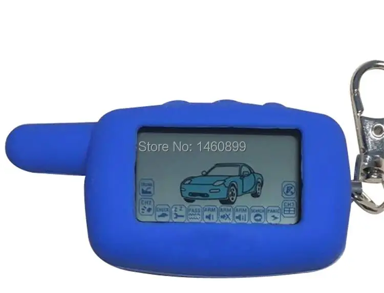 Twage A6 LCD Remote Controller Keychain + Silicone Key Case For Vehicle Security Two Way Car Alarm System StarLine A6 Keychain