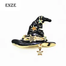 Модная женская эмалированная шляпа в форме капель из сплава для хеллоуина со звездами, темпераментная одежда, набор с брошью в виде Джокера