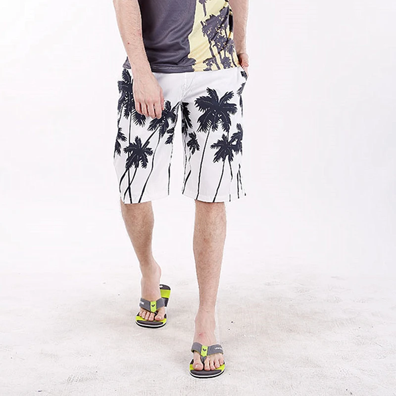 Padrão da Árvore de Coco Troncos de Surf Roupa de Banho Teste Clássico Praia Shorts Swim Boxer Homem T2198 Men