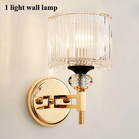 1 light sconce Современная золотая металлическая светодиодная Люстра для гостиной, стеклянная светодиодная подвесная люстра, светильники для столовой, светодиодная Подвесная лампа - Цвет абажура: 1 light sconce