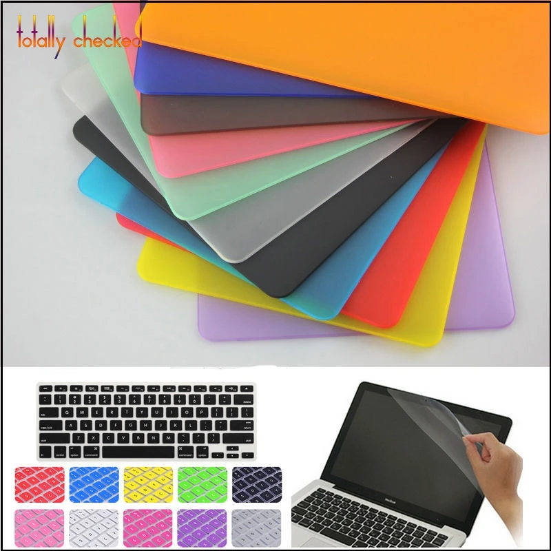 

4in1 Matte Hard Case Frosted Cover For MacBook AIR 11 12 PRO 13 15 Retina touchbar A1706 A1707 A1708 13.3 15.4 inch + gifts