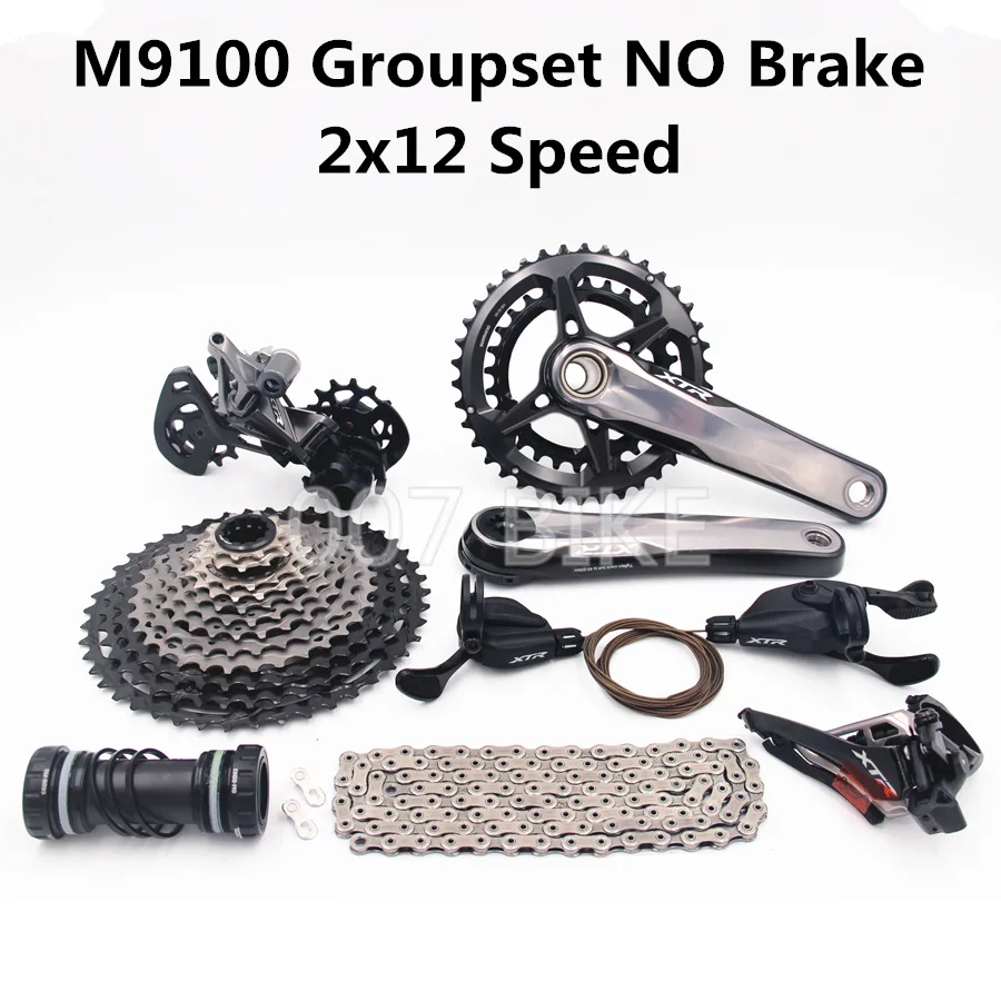 SHIMANO DEORE XTR M9100 Groupset горный велосипед 2x12-Speed M9100 задний переключатель XTR Сменная кассета 10-45T M9120 тормозной комплект