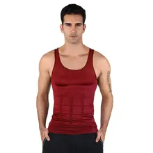Стиль Модное Мужчины похудения жилет рубашка shaper для мужчин