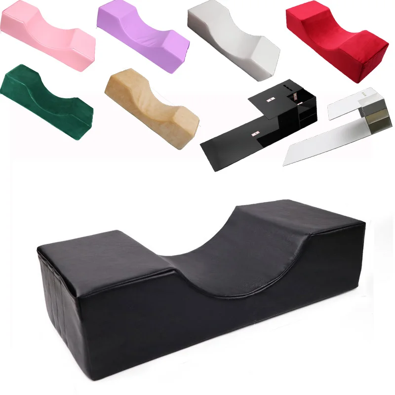 

7 Colors Eyelash Extension Pillow Shelf Flannel PU Grafting Eyelashes Pillows Lash Pillow MakeUp Tools Pillow For lashes OEM