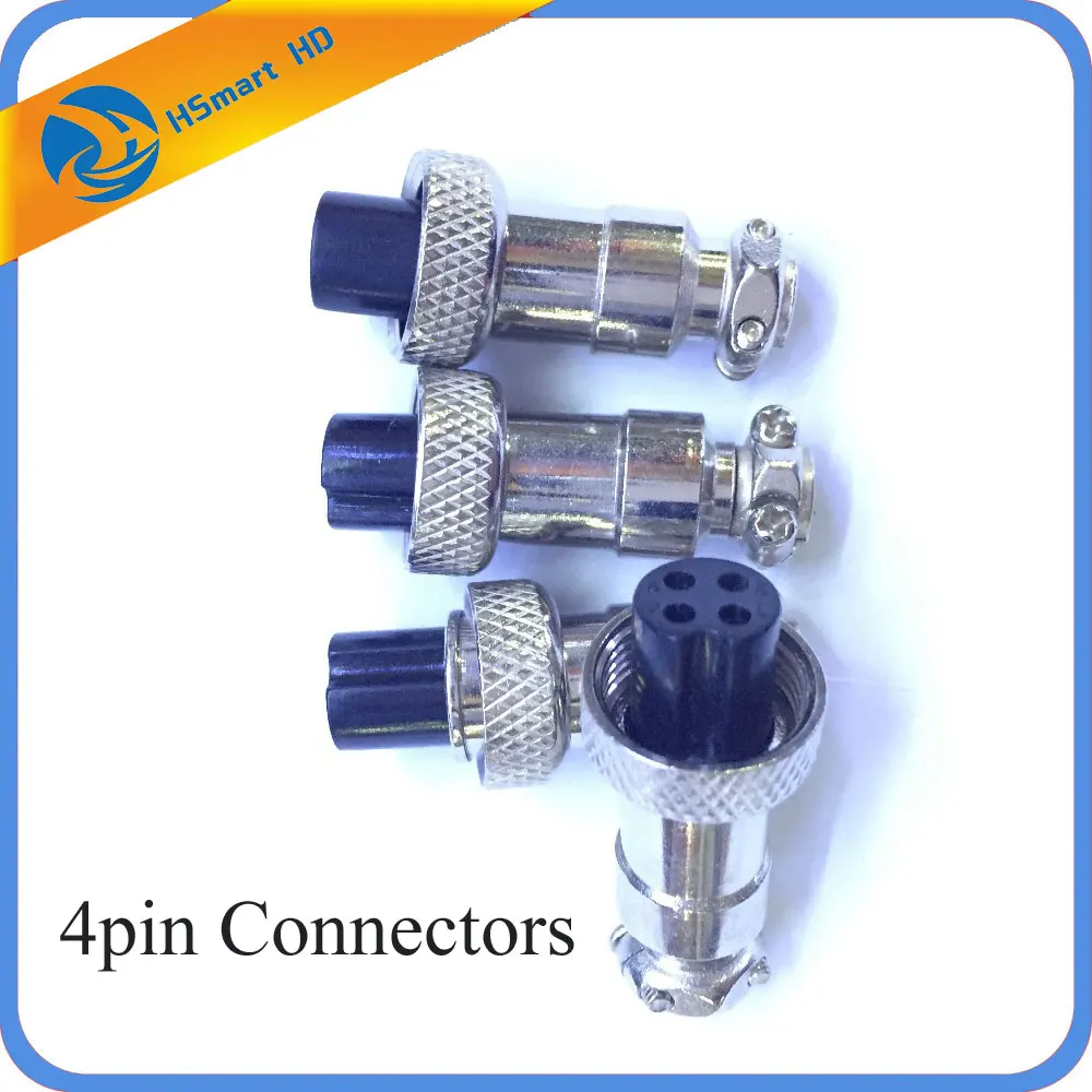

Car Camera 4pin Connectors CABLE CONNECTOR 4pcs With 4pin Connectors Audio Cable Connector For Car Monitor Camera MDVR Systems