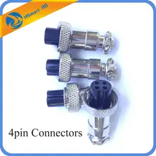 Car Camera 4pin Connectors CABLE CONNECTOR 4pcs With 4pin Connectors Audio Cable Connector For Car Monitor Camera MDVR Systems
