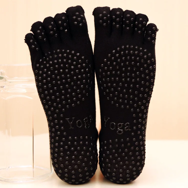 3 пара/лот зимние мужские носки для йоги противоскользящие на пять пальцев хлопковые дышащие дезодорирующие носки для балета Пилатес танцевальный тренажерный зал фитнес