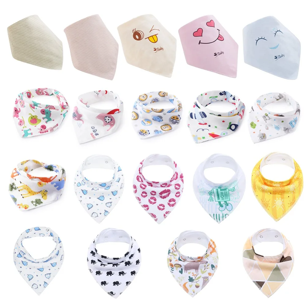 

Adjustable Baby Bibs Burp Cloth Reusable Newborn Baby Triangle Saliva Towel Washable Infant Bibs Bandana Cartoon Print Baby Bibs