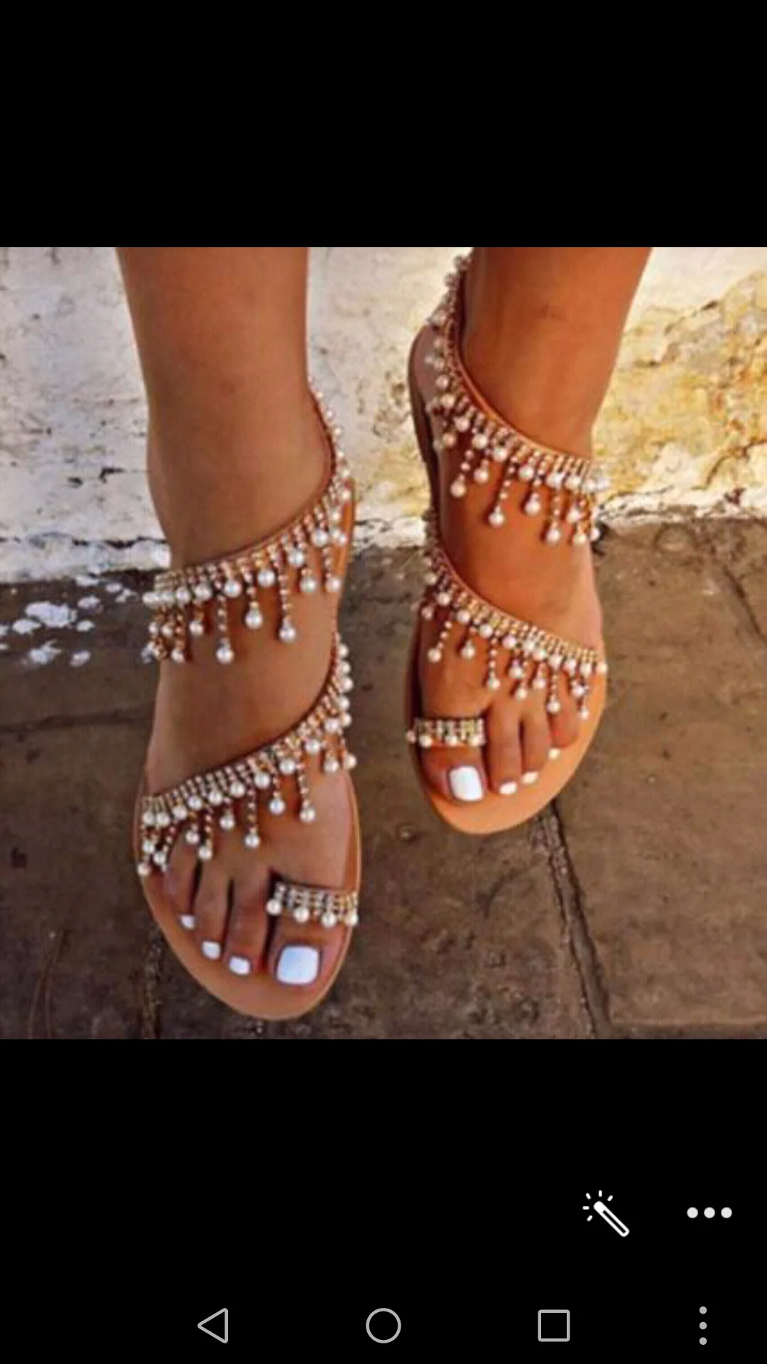 

Ladies Summer Shoes Women Sandals Pearl Bead Flats Gladiator Sandals String Bead Beach Sandals Flat Sandals Sandalia Feminina