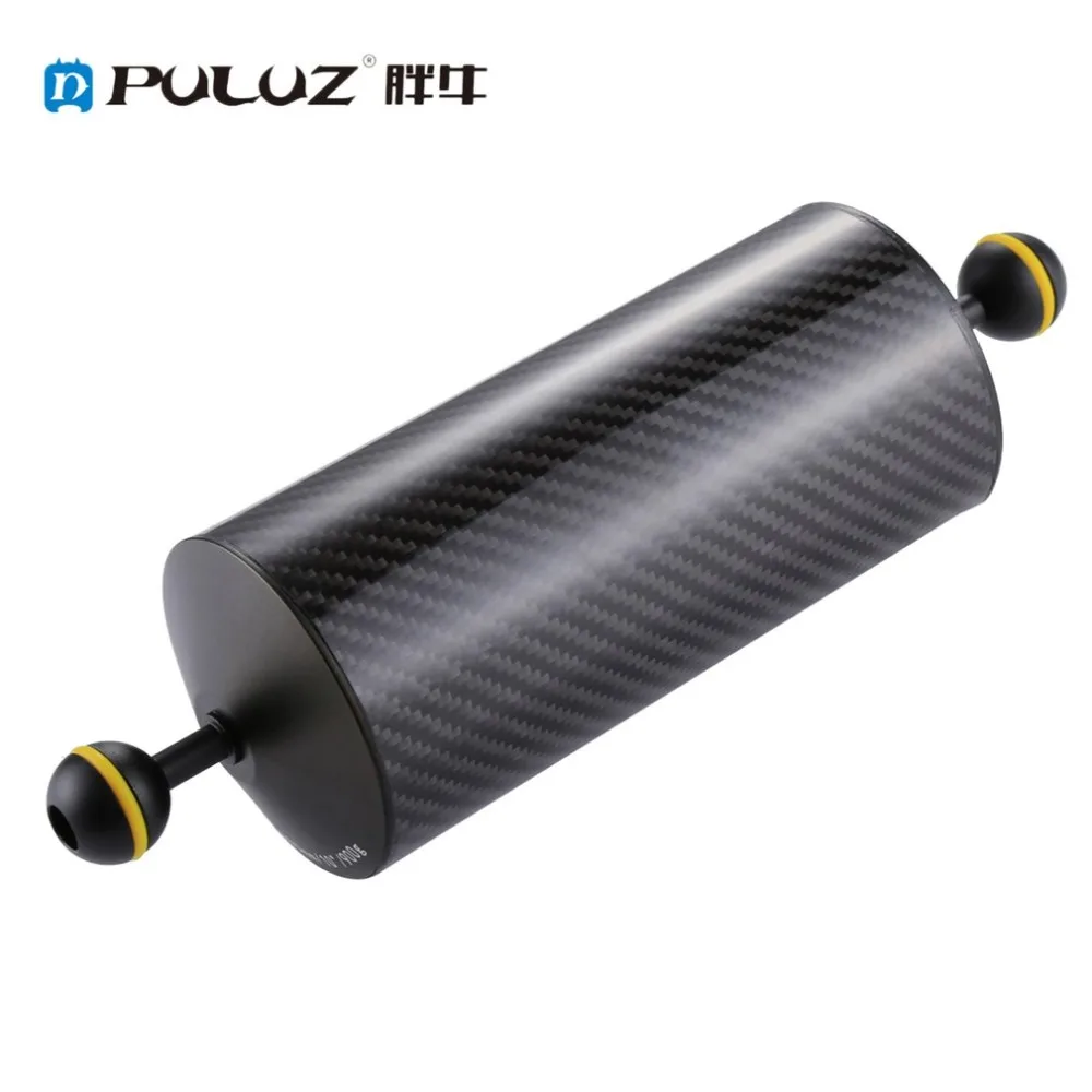 

PULUZ Carbon Fiber Dual Balls Floating Arm 80mm Diameter 275mm Length for Buoyancy Underwater Diving Camera Equipment