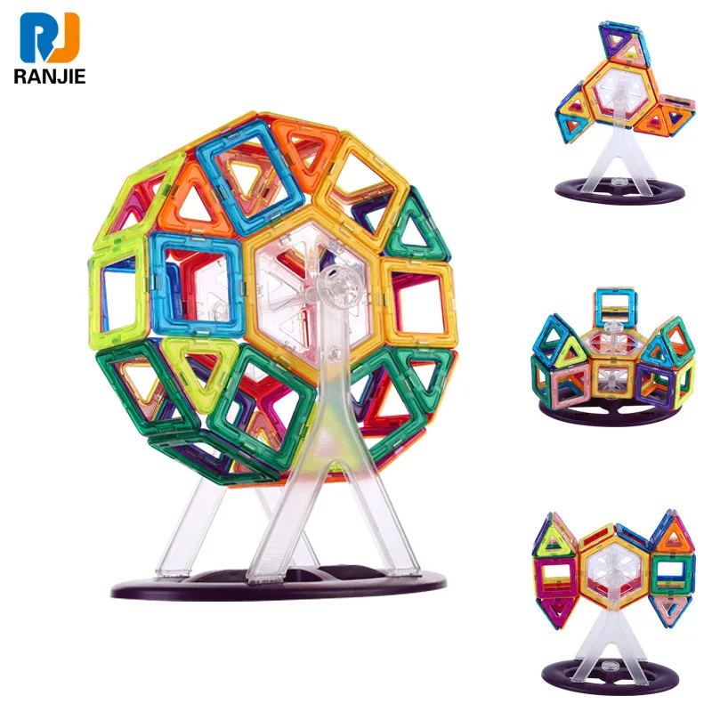 

68pcs Mini Magnetic Designer Ferris Wheel Model & Building Toy Plastic Magnetic Blocks Educational Toys For Kids Gift