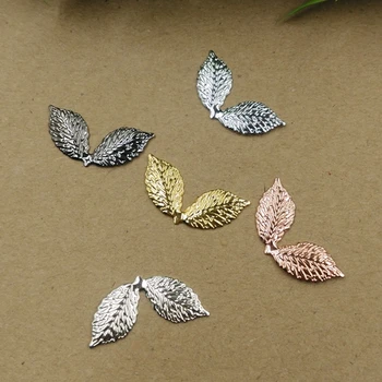 

12x27mm leaf shape filigree warp charms for diy accessories--color option--200pcs/lot