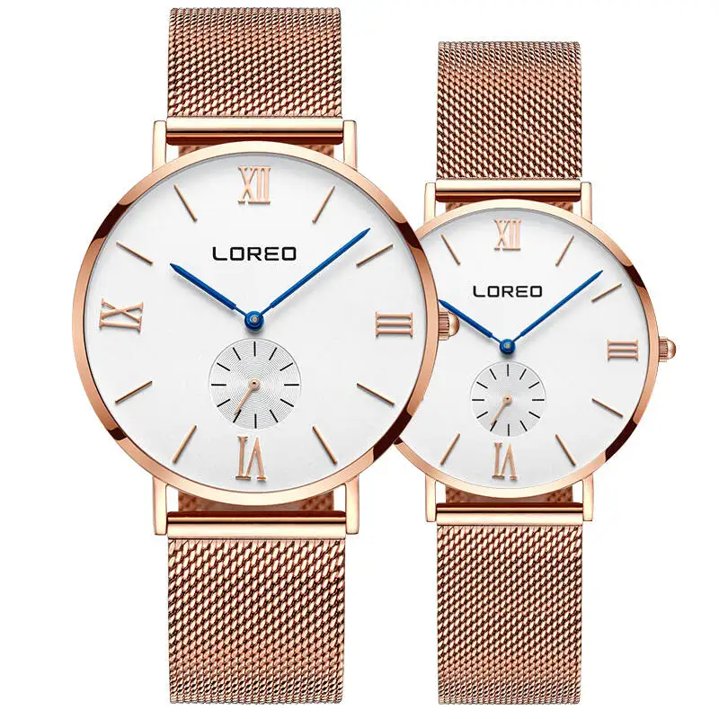 

LOREO 5108 Germany bauhaus watches lover luxury brand newest rose gold diamond sapphire 30m water resistant ultra-thin