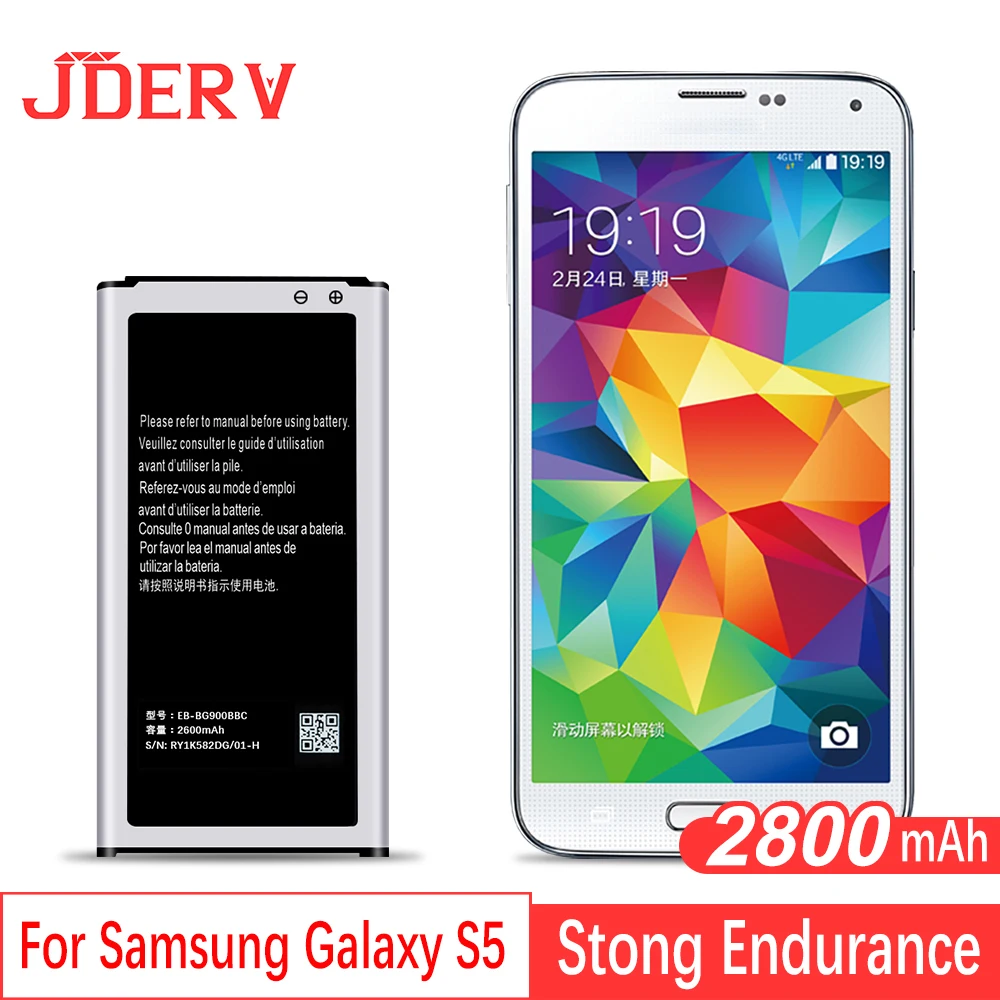 S5 аккумулятор NFC для samsung Galaxy SV G900 G900F I9600 2800 мАч Сменный EB BG900BBC