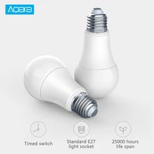 Умный белый светодиодный светильник Xiao mi Aqara 9 Вт E27 2700 K-6500 K 806lum, работающий с домашним комплектом mi Home для умного дистанционного управления