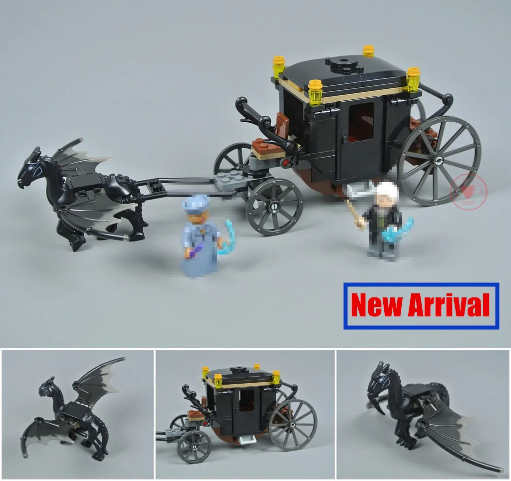 

New Harry Potter Grindelwald`s Escape fit legoings Fantastic Beasts figures city Building Blocks bricks House Kid Toy 75951 Gift
