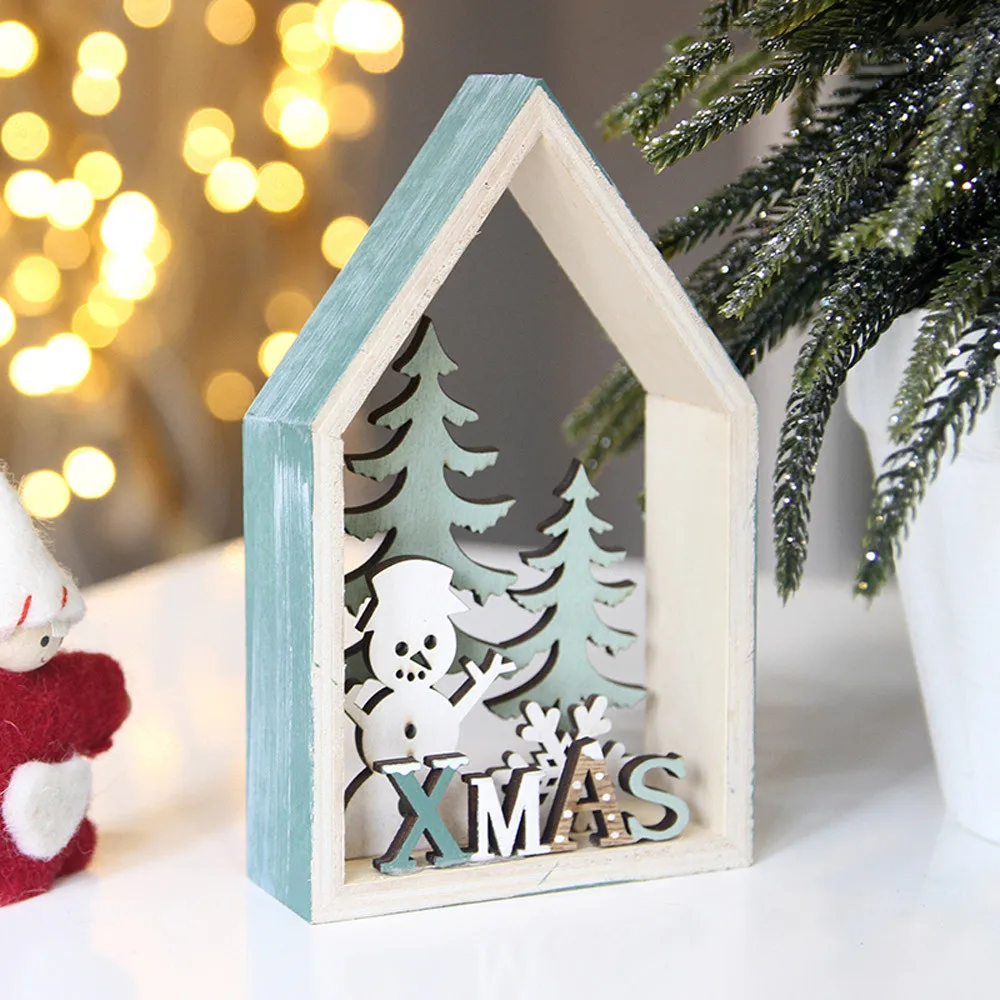Рождественский подарок, стол, деревянная кабина, украшение в стиле макарон, для дома, вечерние украшения, Рождество,, год, милые украшения - Цвет: C