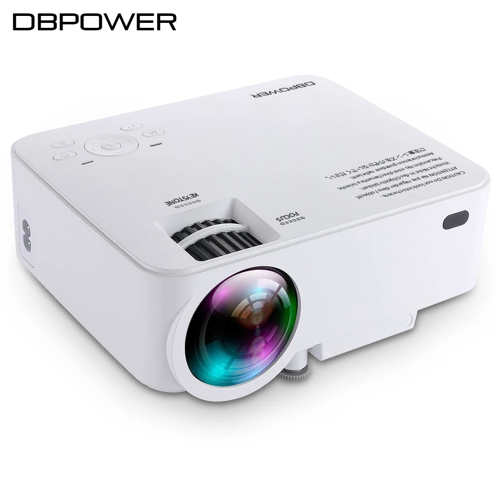 DBPOWER T20 1500 Lumens LED Video Projector LCD Mini Proyector Multimedia Home Theater Support 150\