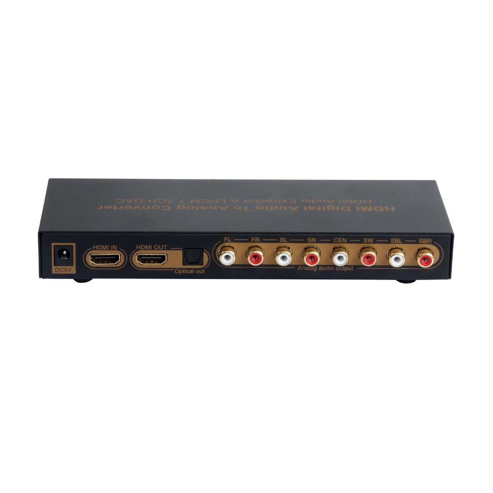 EU plug Профессиональный hdmi-hdmi оптический цифро-аналоговый аудио экстрактор 7.1Ch конвертер Lpcm аудио Dac Hdmi в 7,1 канальный аудио конвертер - Цвет: EU plug