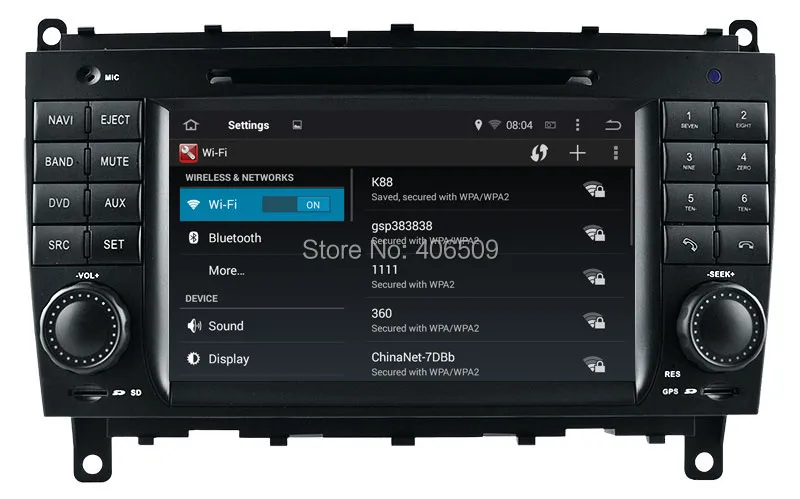 Discount Android 8.0 In Dash Car DVD Player for Mercedes Benz CLK W209 CLS W219 with GPS Navigation Radio BT SD WIFI Stereo 4Core 4G+32G 1
