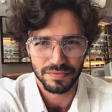 Большие металлические плоские зеркальные Ретро полигональные очки с квадратной оправой, большие тонкие очки для лица