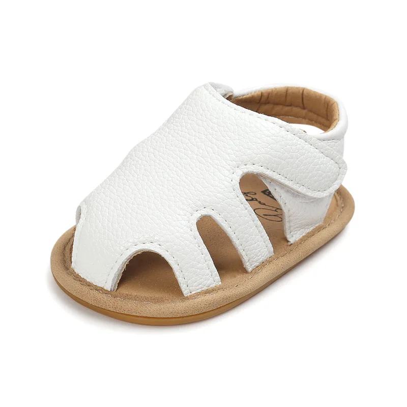 

2019 Summer Newborn Baby Kids Shoes Pram Crib Bebe First Walkers Hollow Soft Rubber Soled Outdoor PU Leather Girl Boy Shoe
