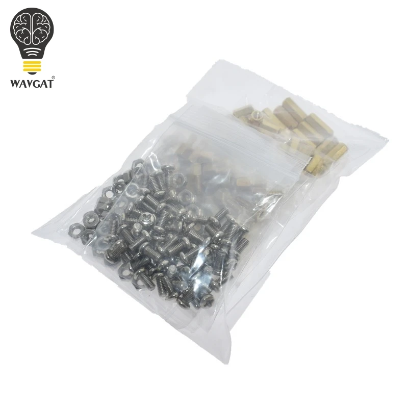 

WAVGAT M3 5/8/10/12mm PCB Hex Male Female Thread Brass Spacer Standoffs/ Screw /Hex Nut Assortment set Kits with Plastic Bag