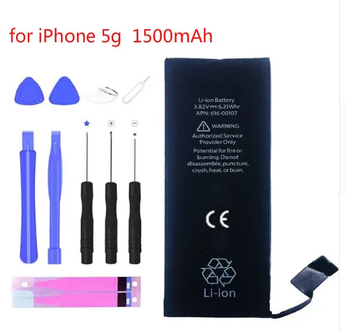 

BOHYLOY VIP link Mobile Phone Battery For iPhone 5 Battery Real Capacity 1500 mAh with Replacement Kits
