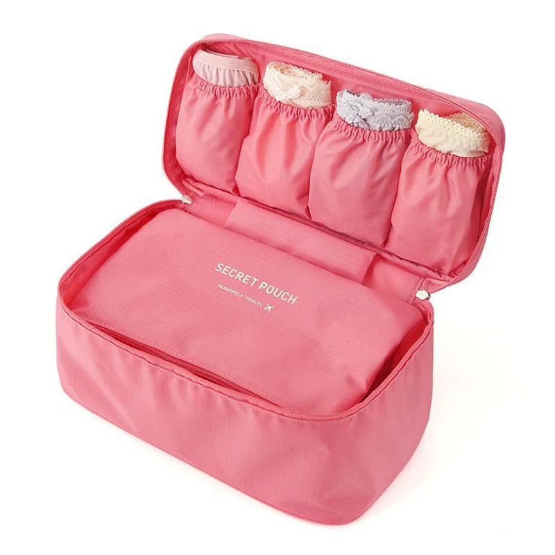 السفر المنظم السيدات حقيبة سفر لمستحضرات التجميل التجميل تخزين أكياس سعة كبيرة للماء فتاة الملابس الداخلية حمالات الصدر حقيبة