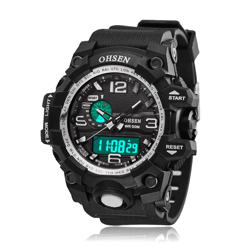 Prix pour Numérique Sport Montre OHSEN Marque De Luxe Étanche relogio masculino Numérique Led Homme Montres Chronomètre xfcs Montres Militaires Prix pour Numérique Sport Montre OHSEN Marque De Luxe Étanche relogio masculino Numérique Led Homme Montres Chronomètre xfcs Montres Militaires