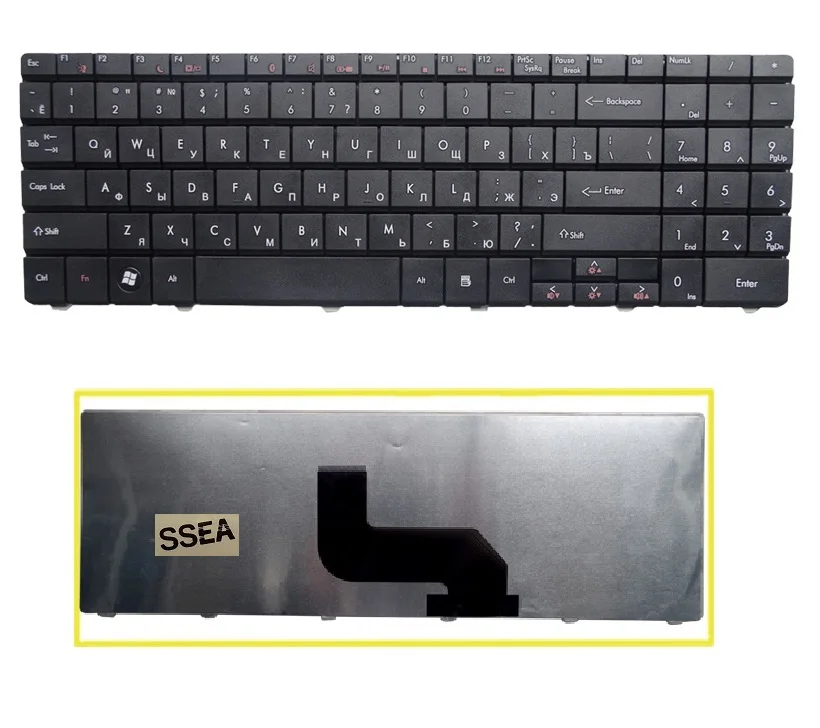 Русская клавиатура SSEA для ACER eMachines E430 E525 E527 E625 E627 E725 E727 RU черная | Компьютеры и офис