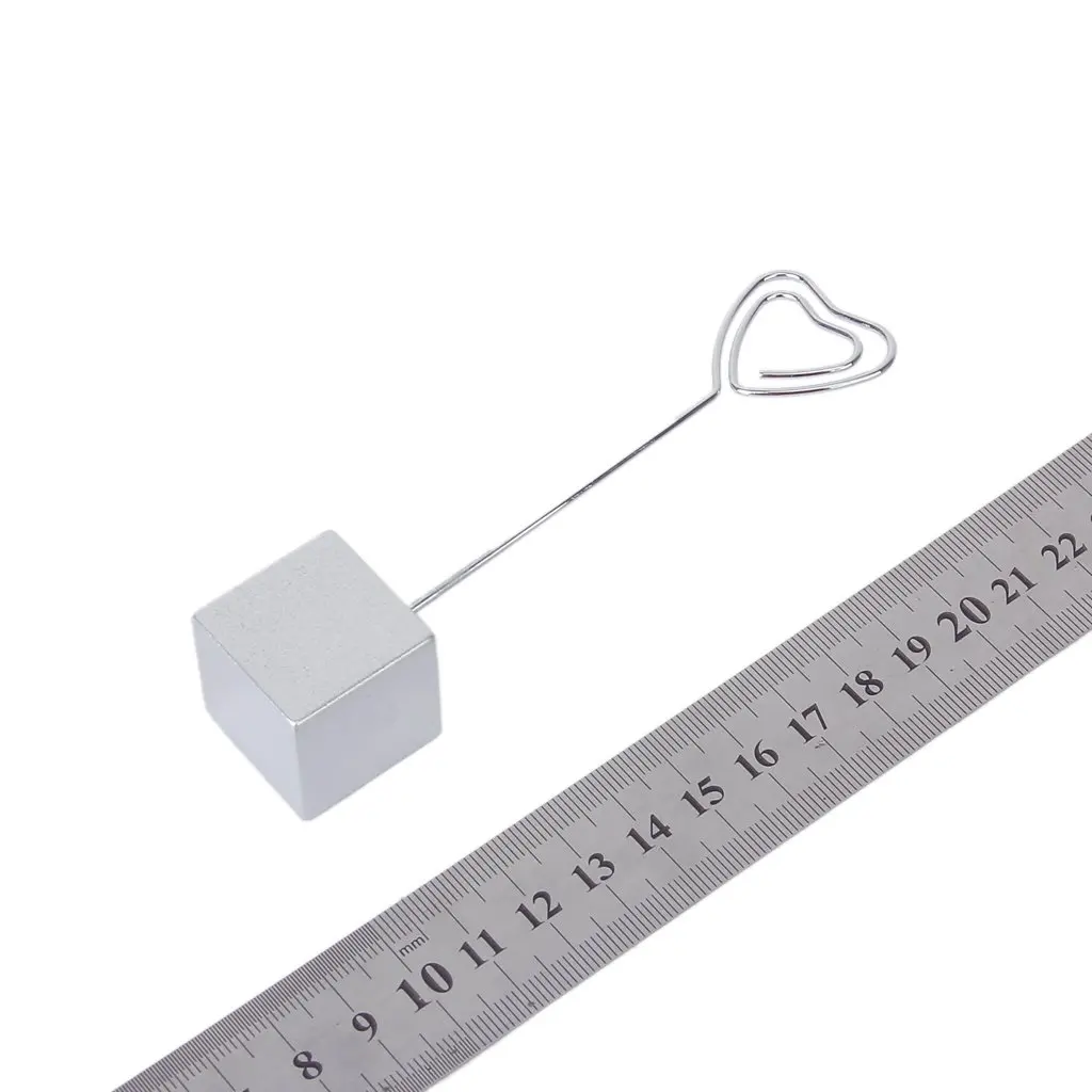 Серебряный куб смолы база карта изображение фото клип держатель в форме сердца проволочная вешалка