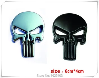 

Car Styling 3D Metal The Punisher Skull Emblem Badge accessories for Audi a4 a3 q5 q7 a5 b6 b8 a6 c5 b7 c6