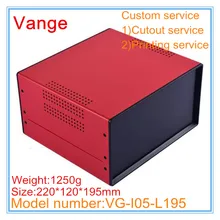 1 шт./лот мощность Поддержка проекта 220*120*195 мм Четыре цвета доступны Железный diy коробка с ABS пластиковые панели для электронных устройств