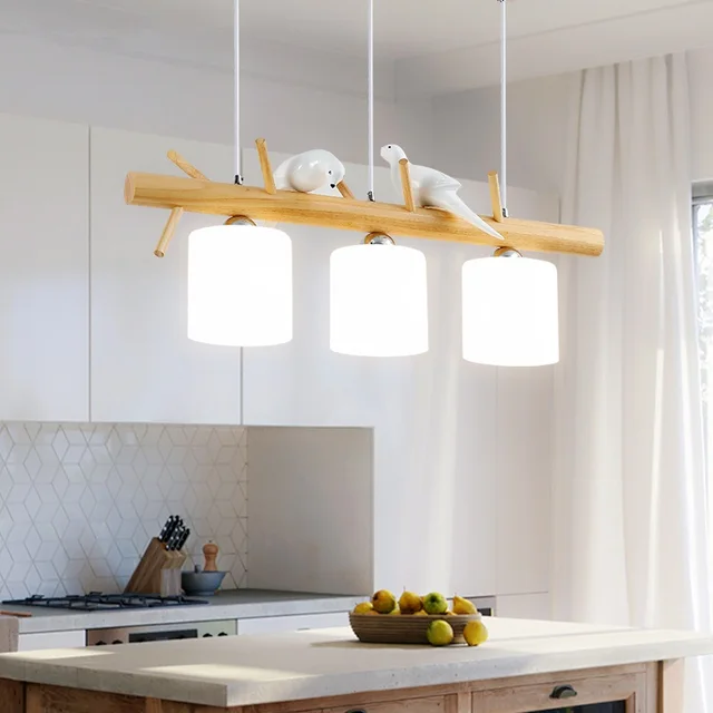 Led Modern Dining Room Hanging Lights Wooden Restaurant Pendant Led Modern Dining Room Hanging Lights Wooden Restaurant Pendant Lamps Bedroom Lighting Fixtures Nordic Suspension Luminaires