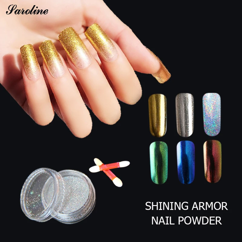 

Verntion 3D Art Mermaid Effect Nail Glitter Powder Mirror Chrome Pigment Shinning Acrylic UV Gel Sequin Chameleon