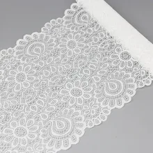 Sous-vêtements français en dentelle élastique, 22cm (3 mètres), tissu blanc ajouré, garniture dentelée extensible, bricolage