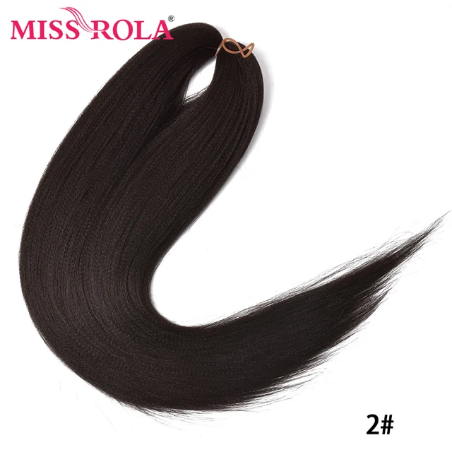 Miss Rola Synthetic 30 Inch 100g Kanekalon Hair Braid Yaki Straight Pre Stretched Pink Wholesale Bulk Hair Extension Jumbo Braid 1B/27HL