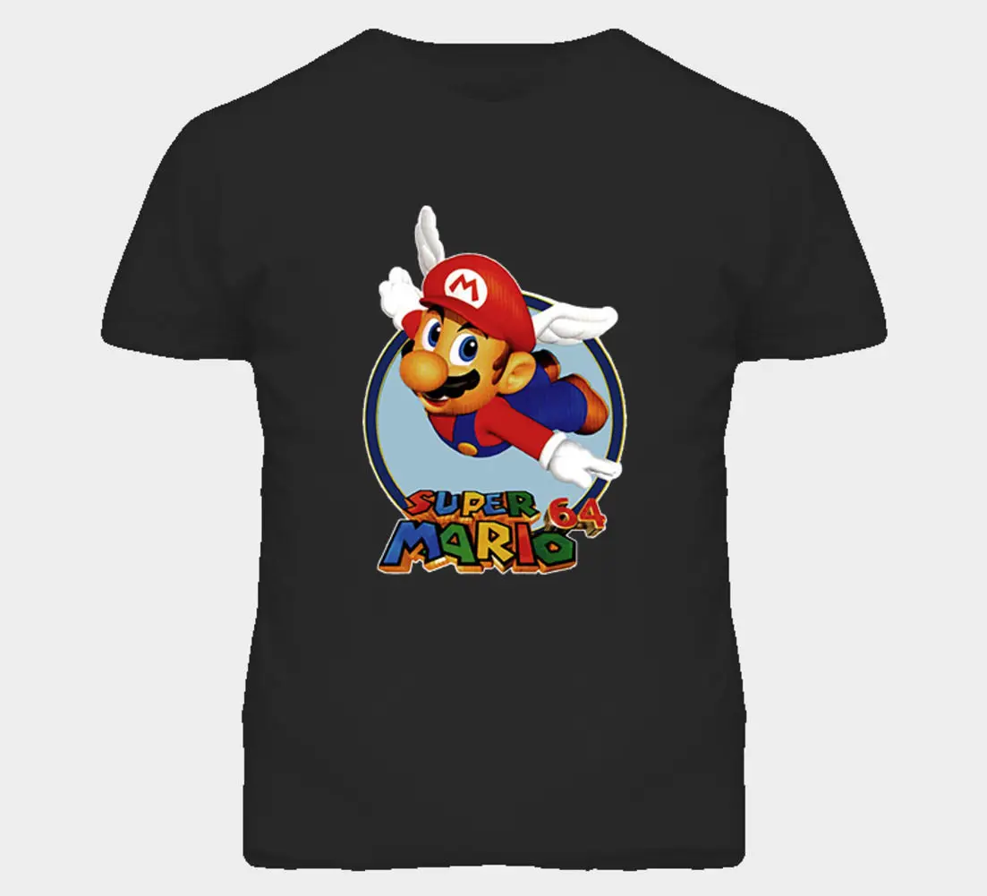 Super Mario N64 Video Game T Shirt Short Sleeve Fashion Summer Printing