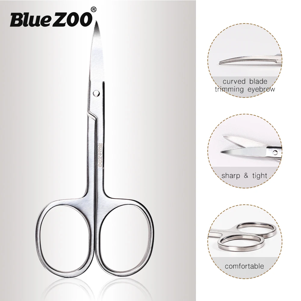 

Eyebrow Scissor Eyebrow Trimmer Eyebrow Eyelashes Nose Hair Scissor Stainless Steel Manicure Scissors Cutter Nail Makeup Tools