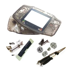Ясно Черный Цвет полный комплект чехол В виде ракушки заменить для gameboyadvance Корпус с ограниченным Mars Bros объектив гпоб dmg игры консоли