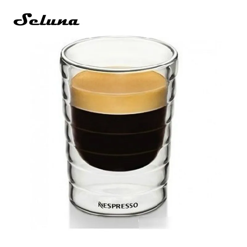 Кофейная чашка Nespresso стеклянная кофейная кружка с двойными стенками прозрачные